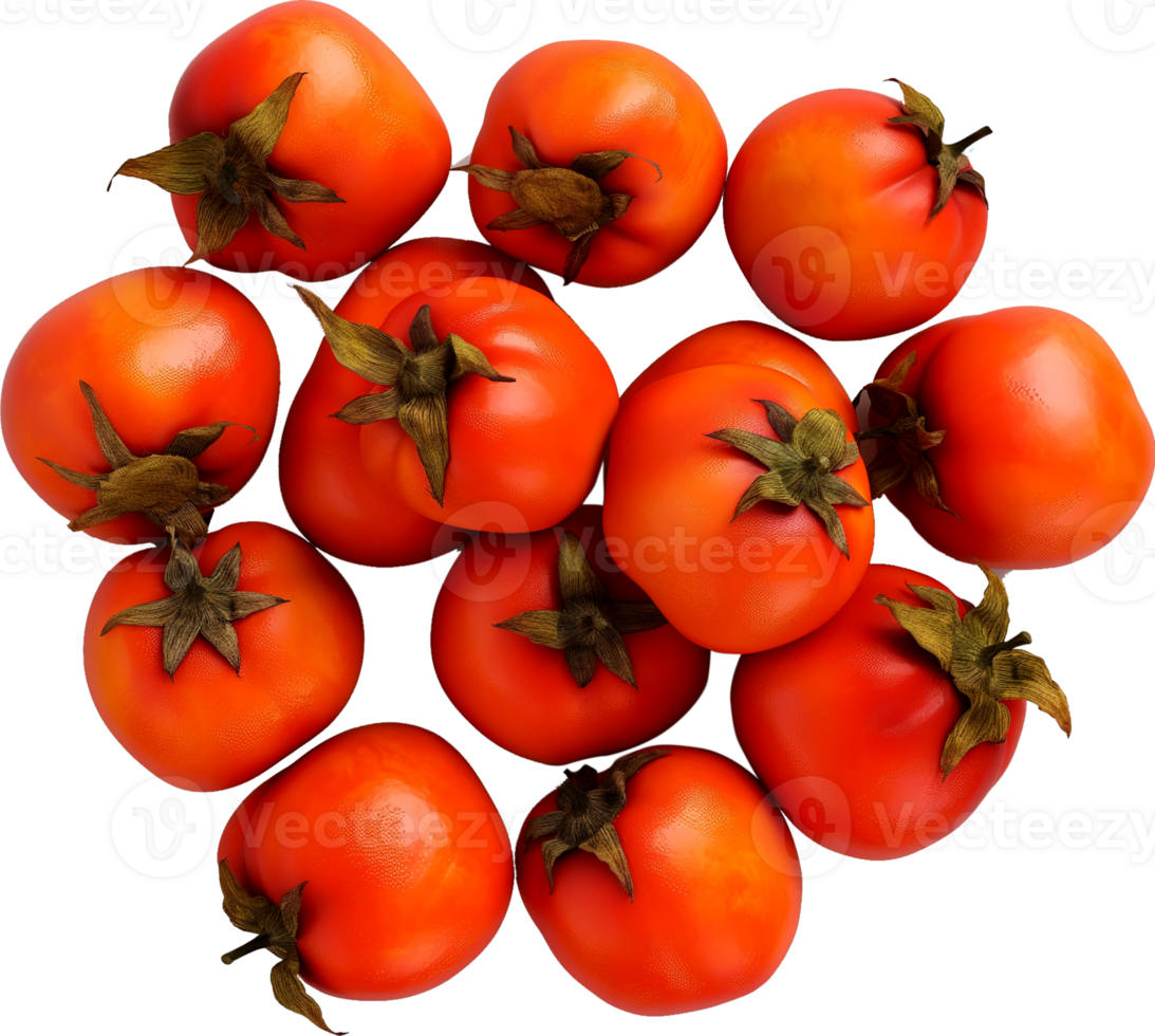 Group of persimmons Fruit isolated illustration on a transparent background png