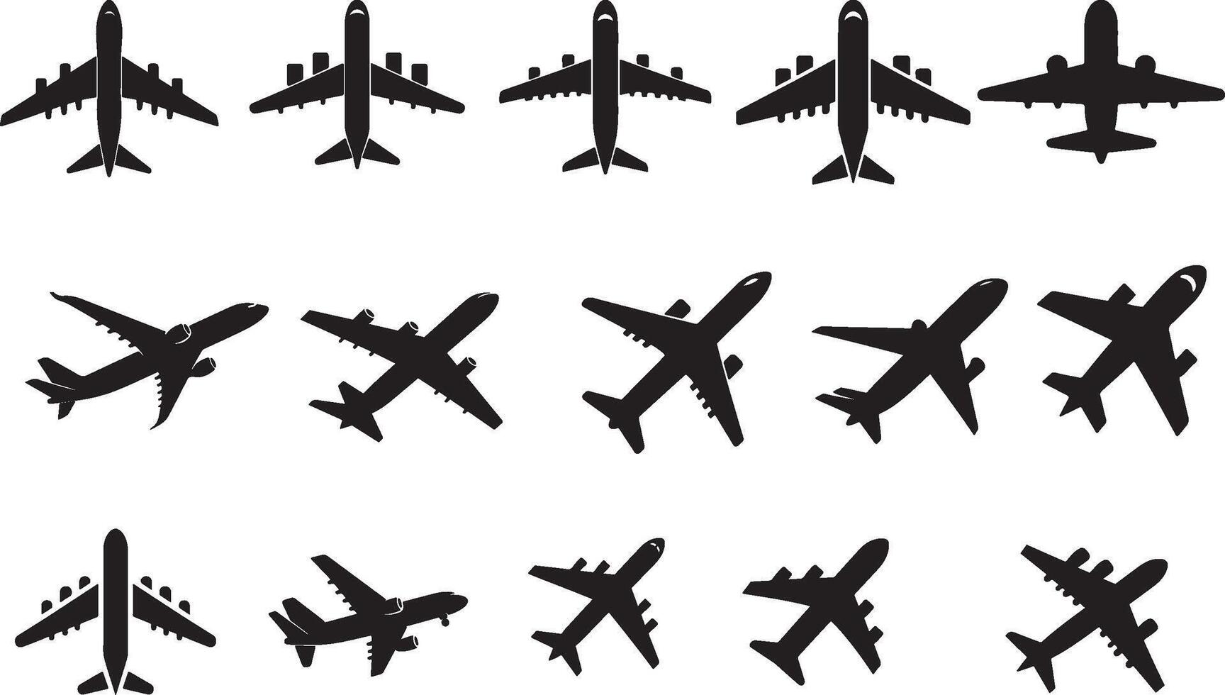 Plane silhouette on a white background vector