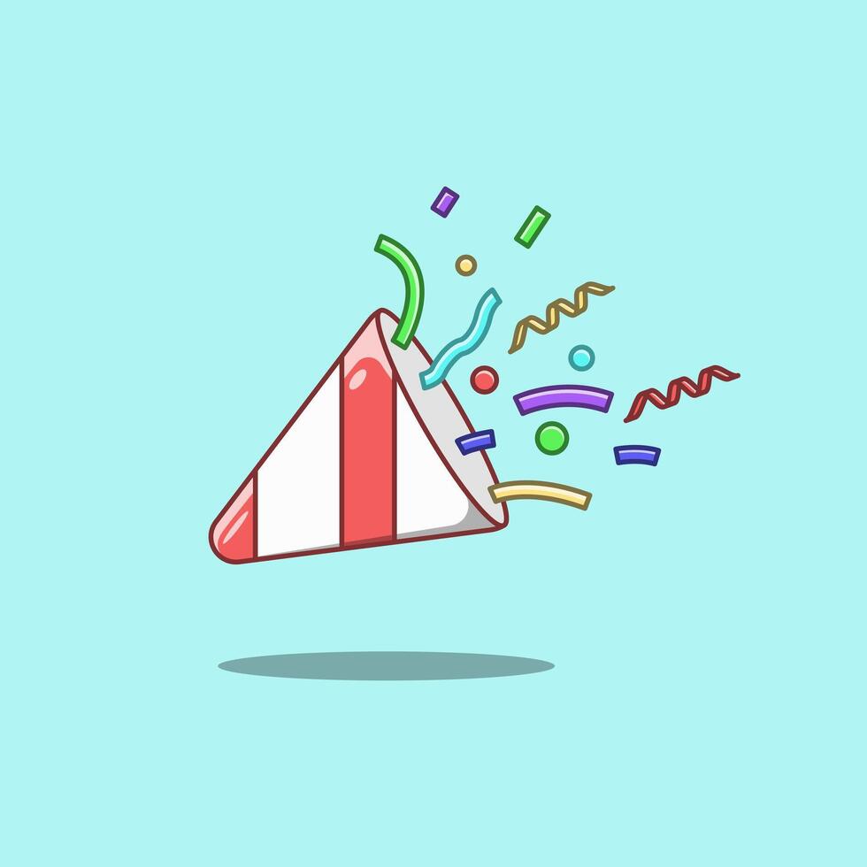 Conffeti Party. Birthday Element. Cartoon Illustration Icon. vector