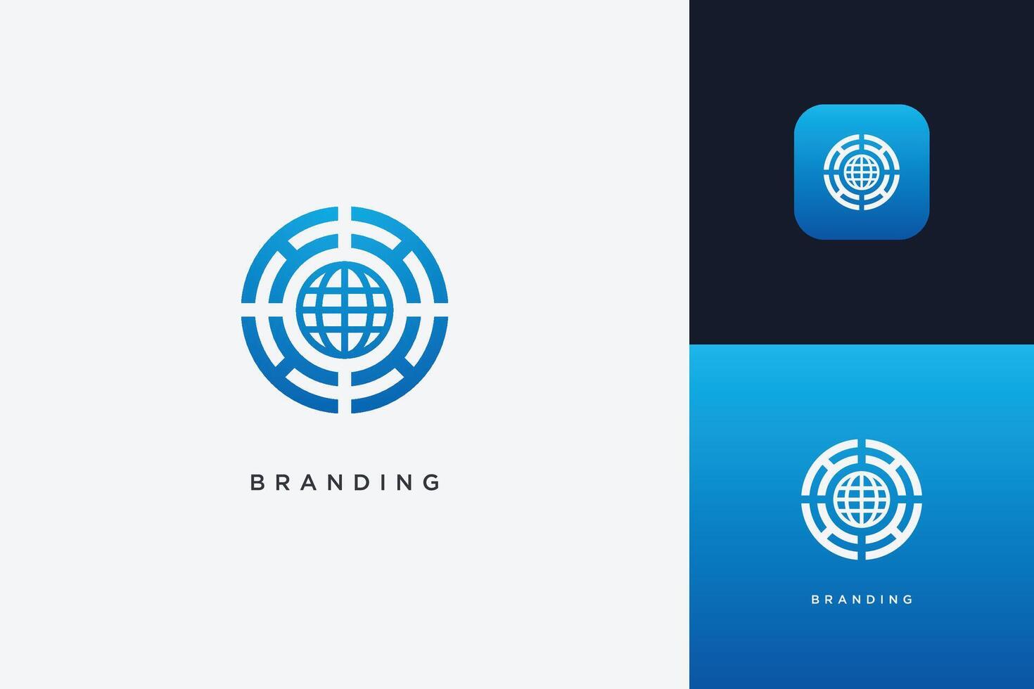 Global Networking Marketing Trading Logo vector
