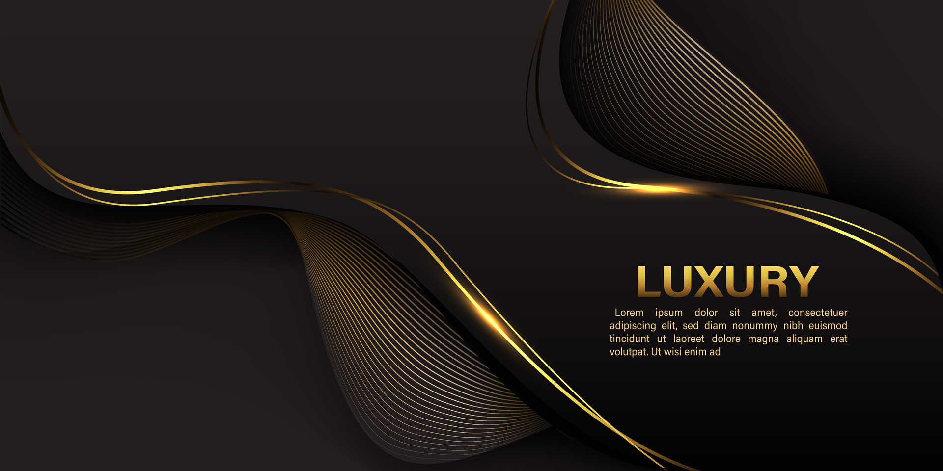 gold black luxury wave 47465450 Vector Art at Vecteezy