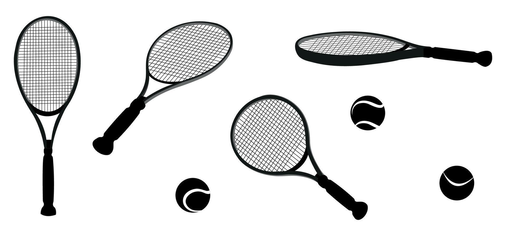 tennis clipart icon simple pictogram clipart view from different sides Isolated on white background vector