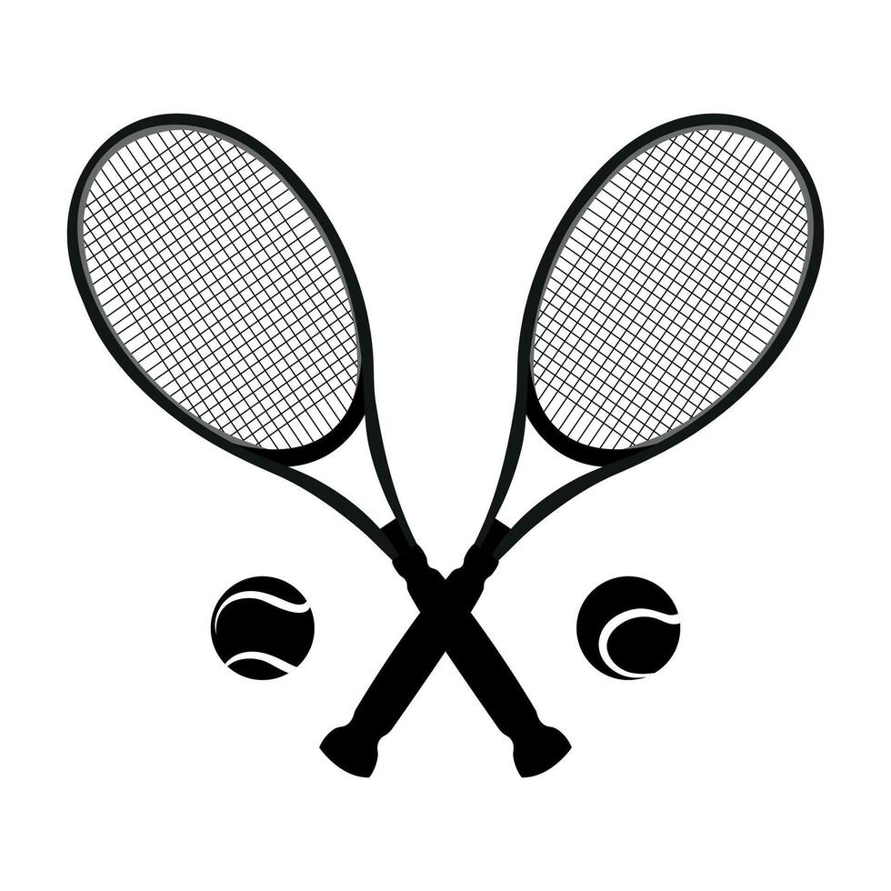 tennis racket silhouette vector
