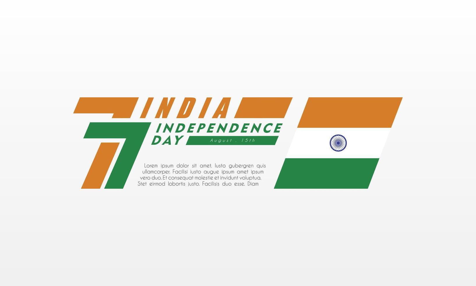 Happy independence day India, 15th August, Template for Poster, Banner, Advertising, or Greeting card vector