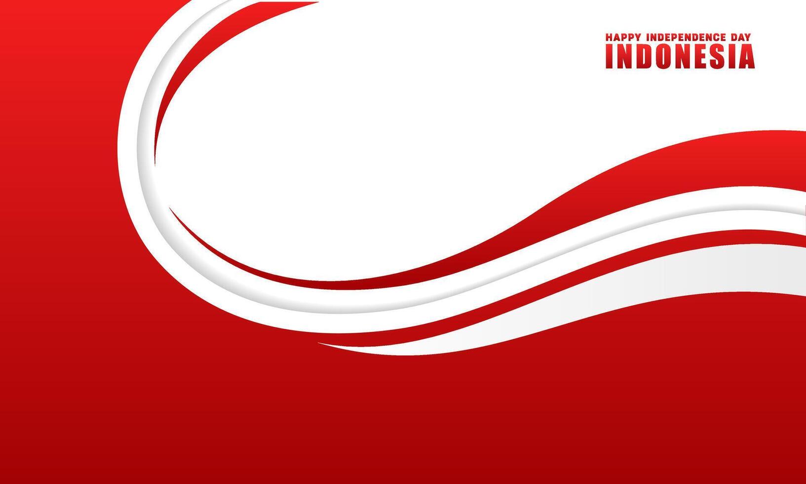Happy Independence Day Republic Of Indonesia, 17 august. greeting card with red and white design vector