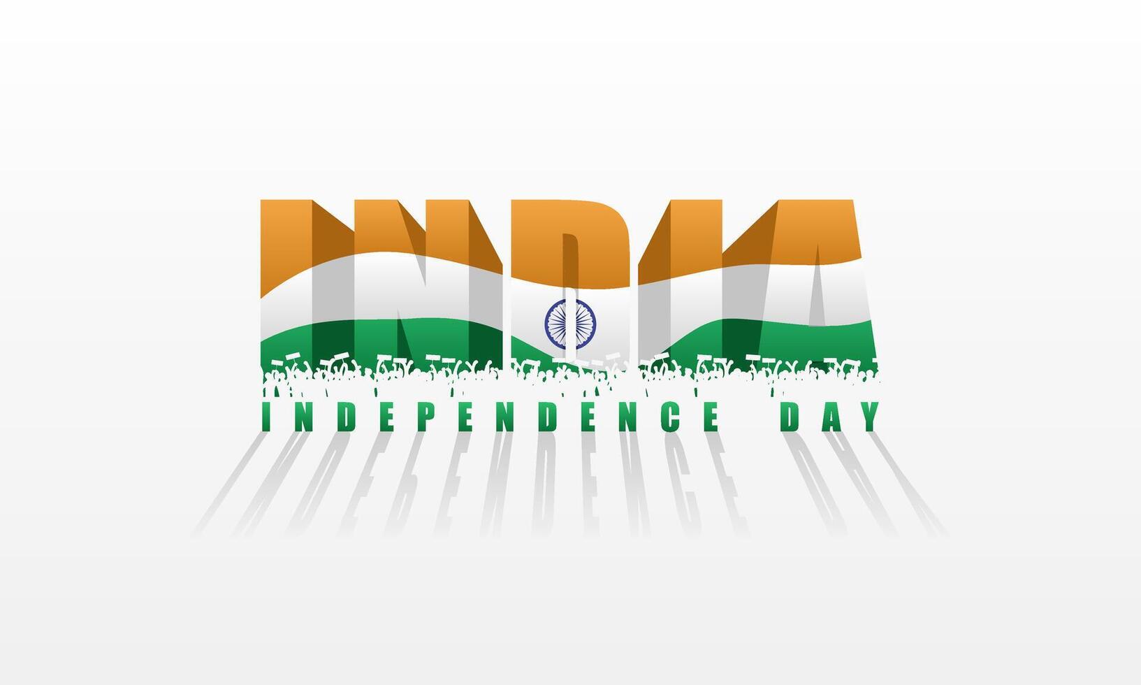 Happy independence day India, 15th August, Template for Poster, Banner, Advertising, or Greeting card vector