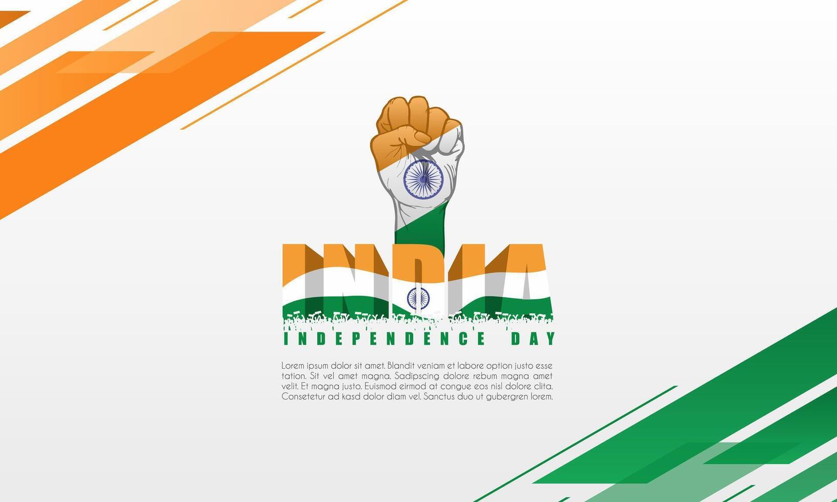 Happy independence day India, 15th August, Template for Poster, Banner, Advertising, or Greeting card vector
