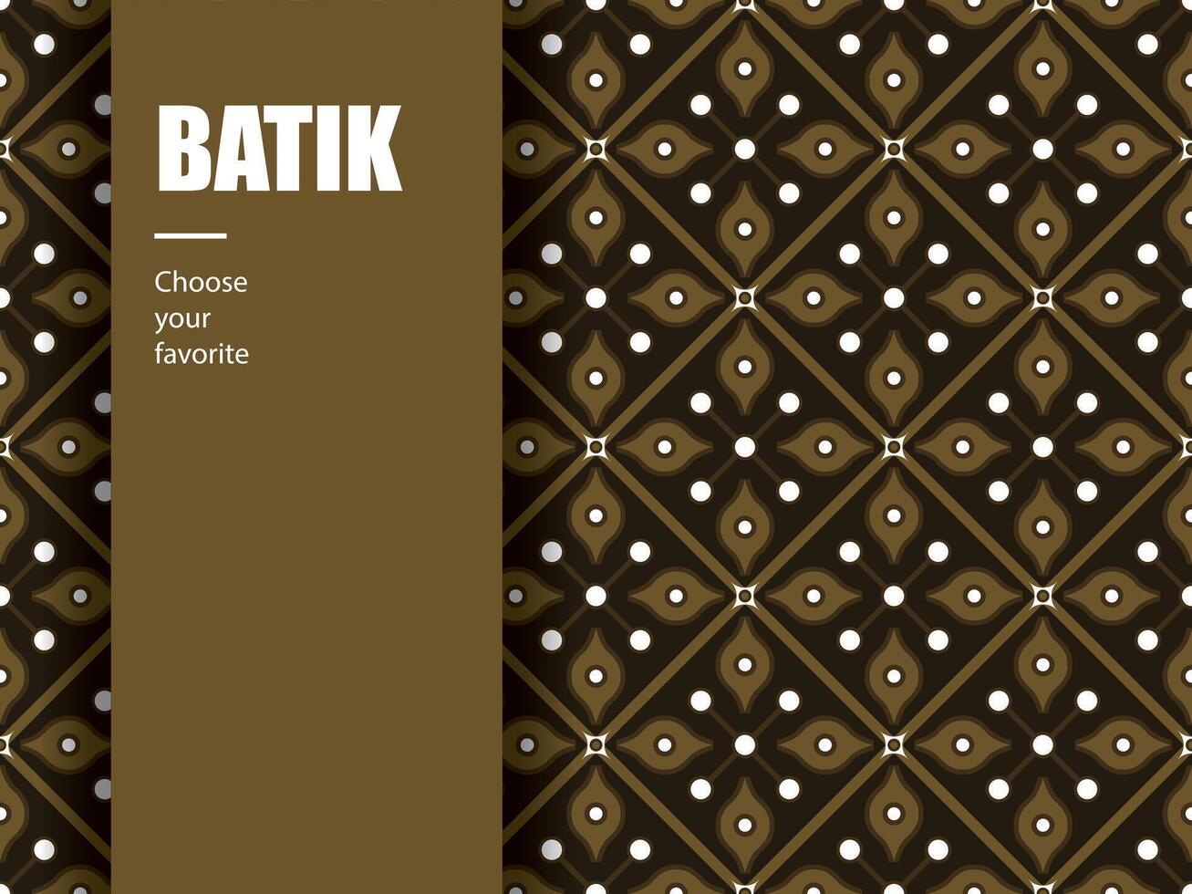 ethnic batik indonesian pattern fashion seamless vintage textile abstract flat culture art vector