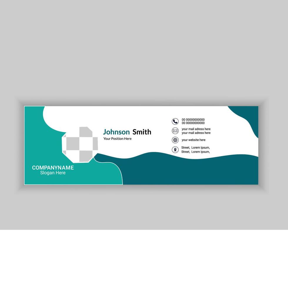Modern And Minimalist Email Signature Template Design Personal Social Media Cover Design vector