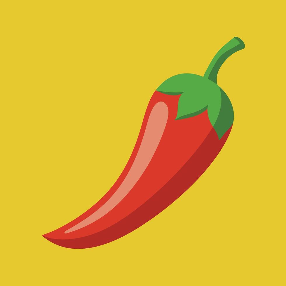 spicy red chili pepper illustration. vector