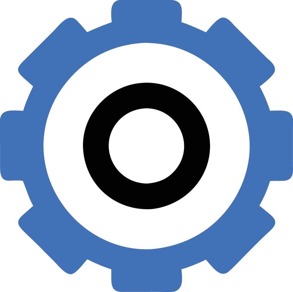Settings Gear Icon Illustration High Quality. vector