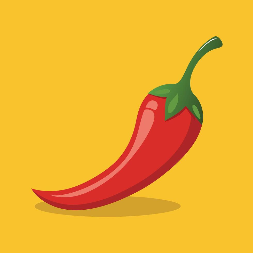 spicy red chili pepper illustration. vector