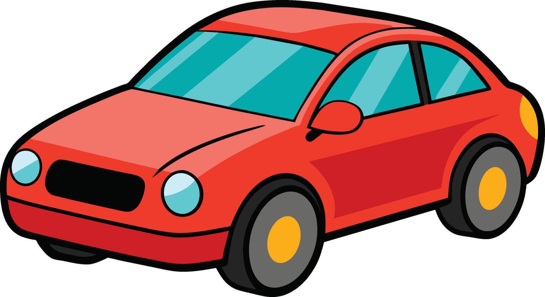 Minimalistic Car Illustration Icon vector