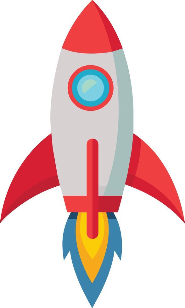 Rocket Illustration Icon vector