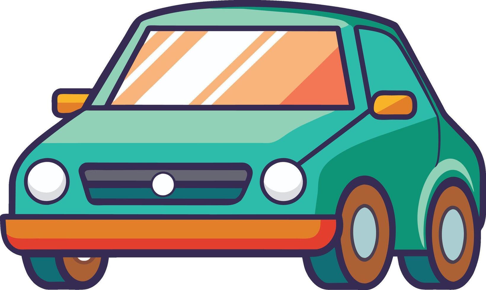 Minimalistic Car Illustration Icon vector