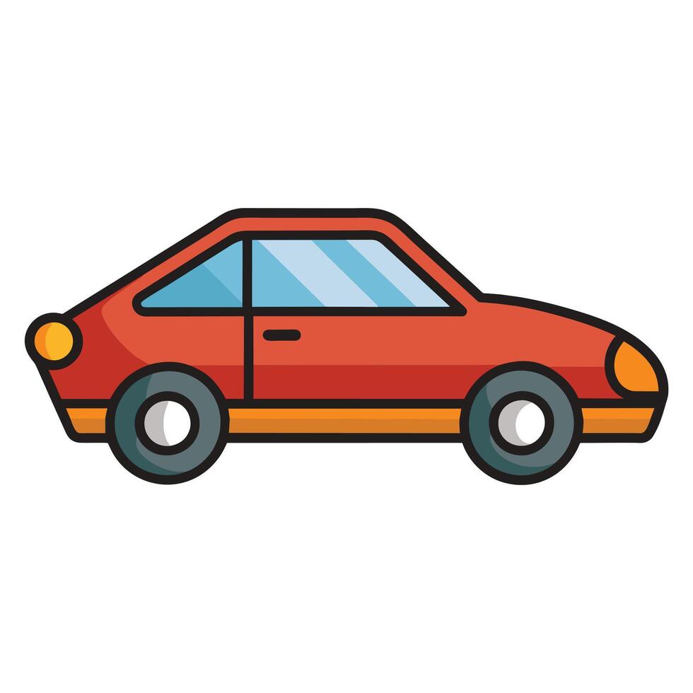 Minimalistic Car Illustration Icon vector