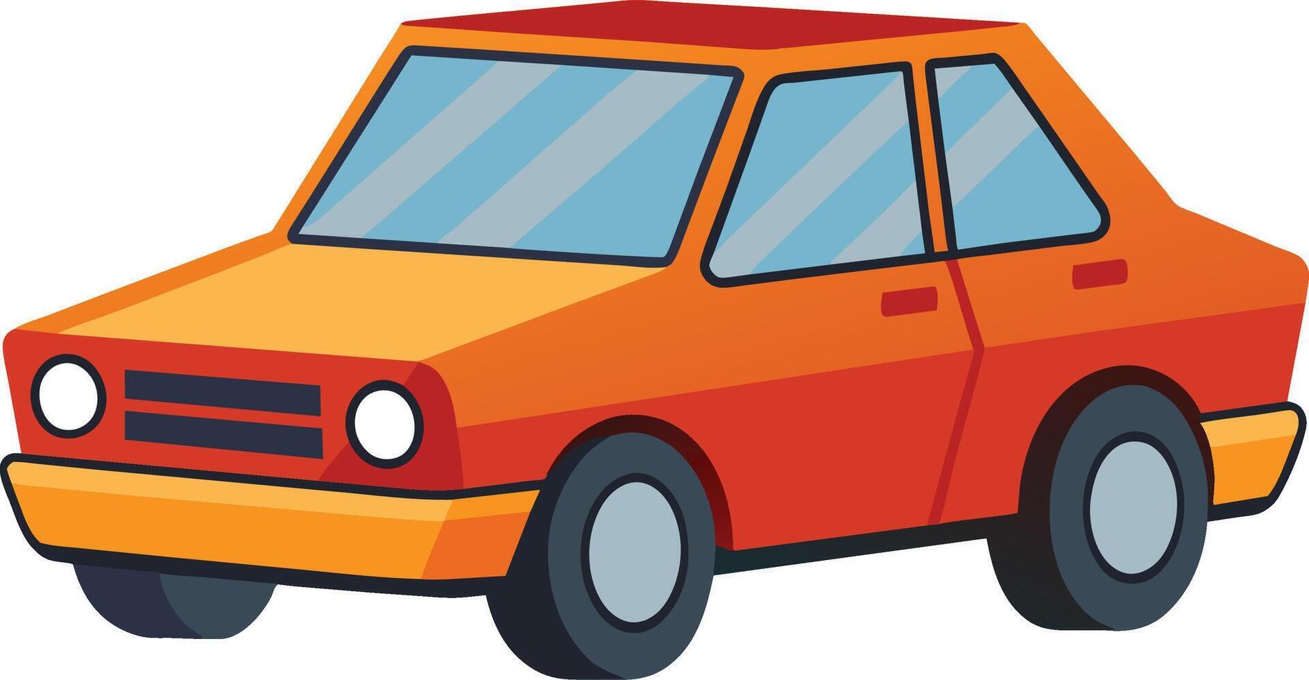 Minimalistic Car Illustration Icon vector
