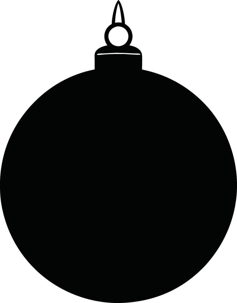 christmas ornament silhouette art Illustration. vector