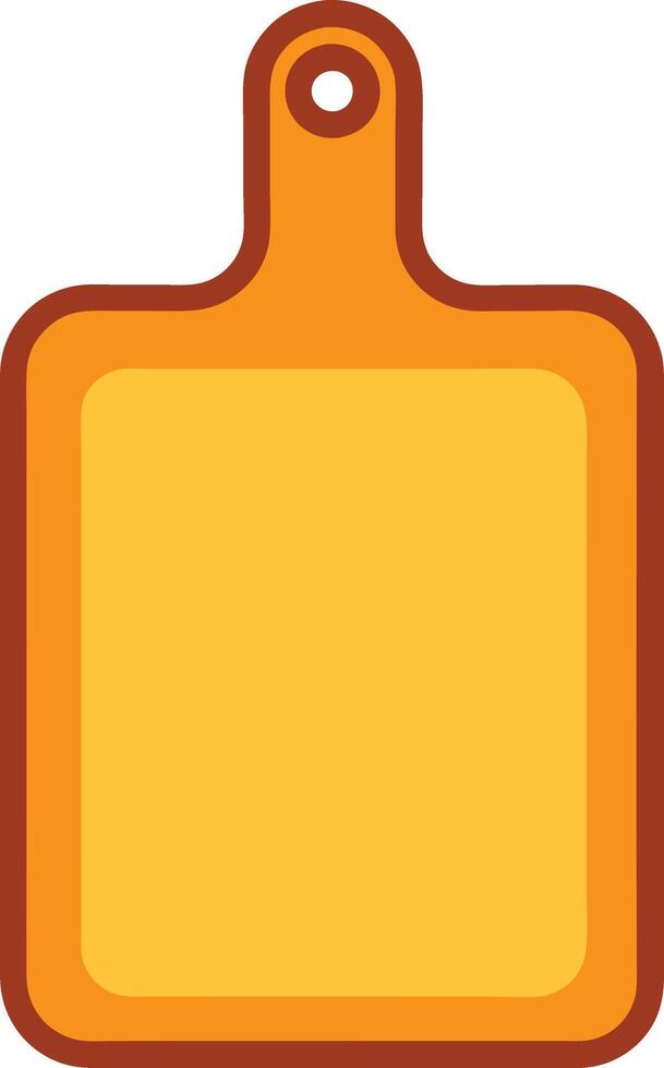 kitchen cutting board with knife Illustration. vector