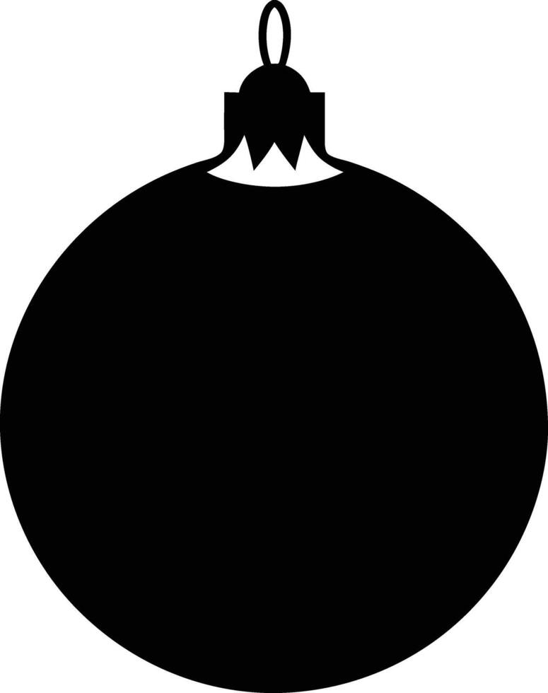 christmas ornament silhouette art Illustration. vector