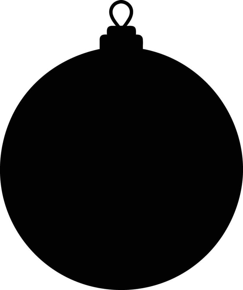 christmas ornament silhouette art Illustration. vector