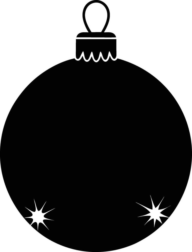 christmas ornament silhouette art Illustration. vector