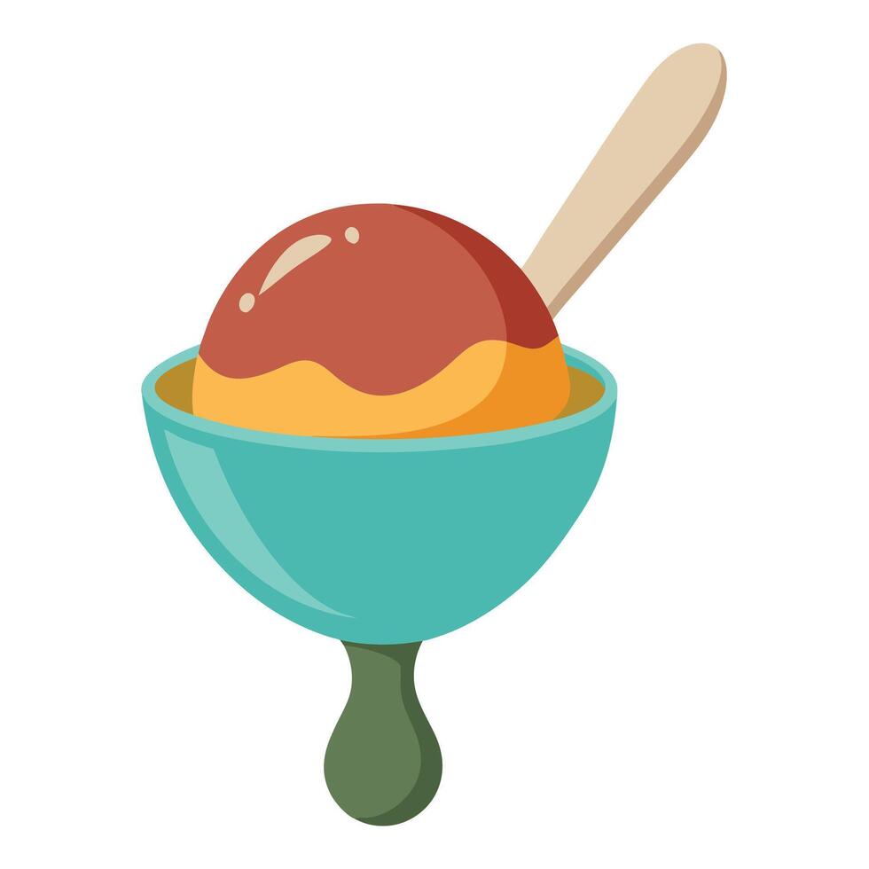 minimalistic ice cream scoop icon. vector