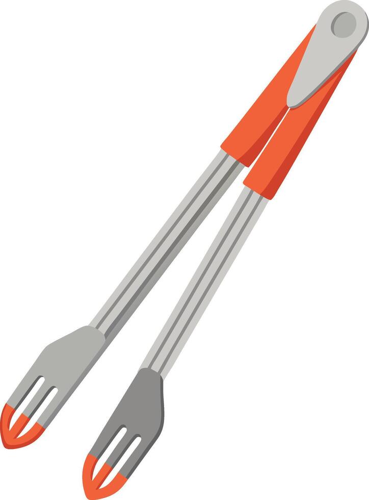 Sleek kitchen tongs design, modern cooking tongs icon art. vector