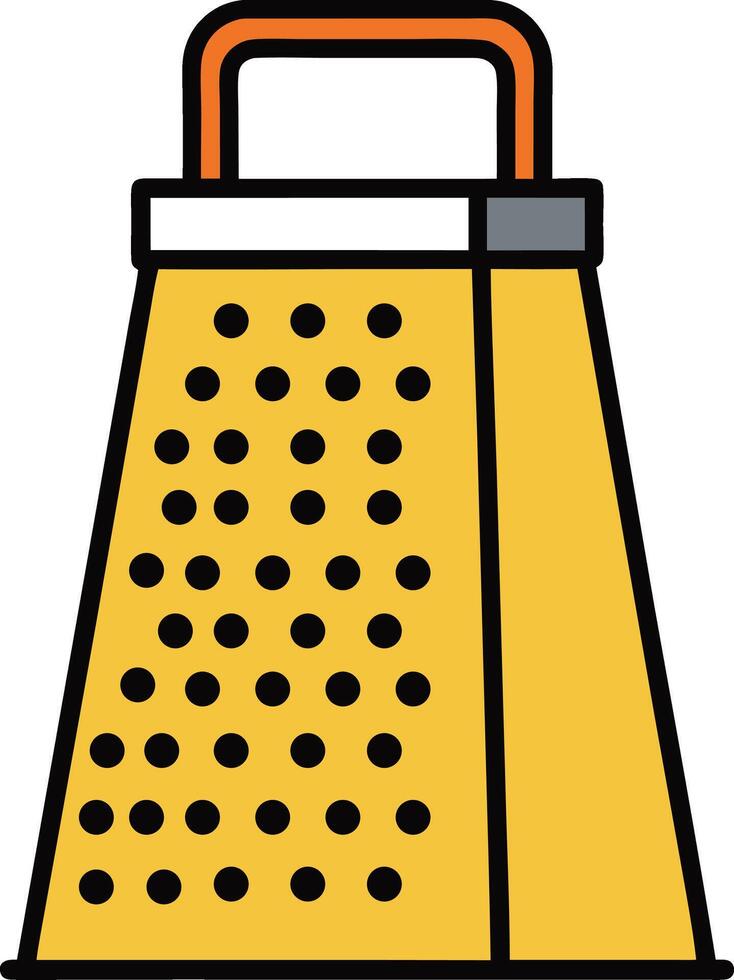 Cooking grater illustration, grater tool for cooking. vector