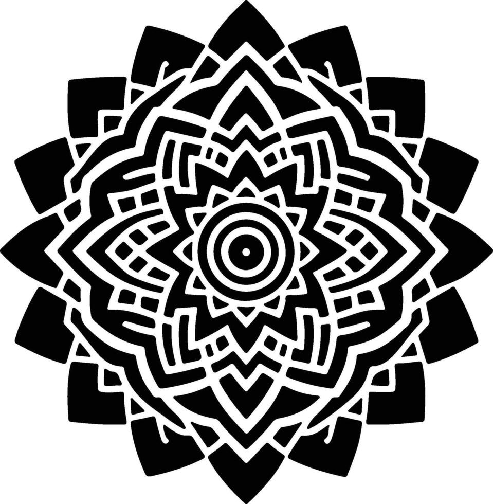 Beautiful luxurious Mandala silhouette image vector