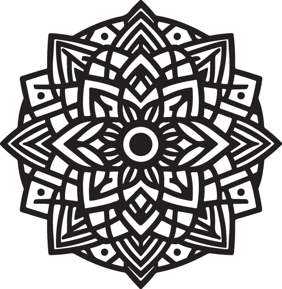Beautiful luxurious Mandala silhouette image vector