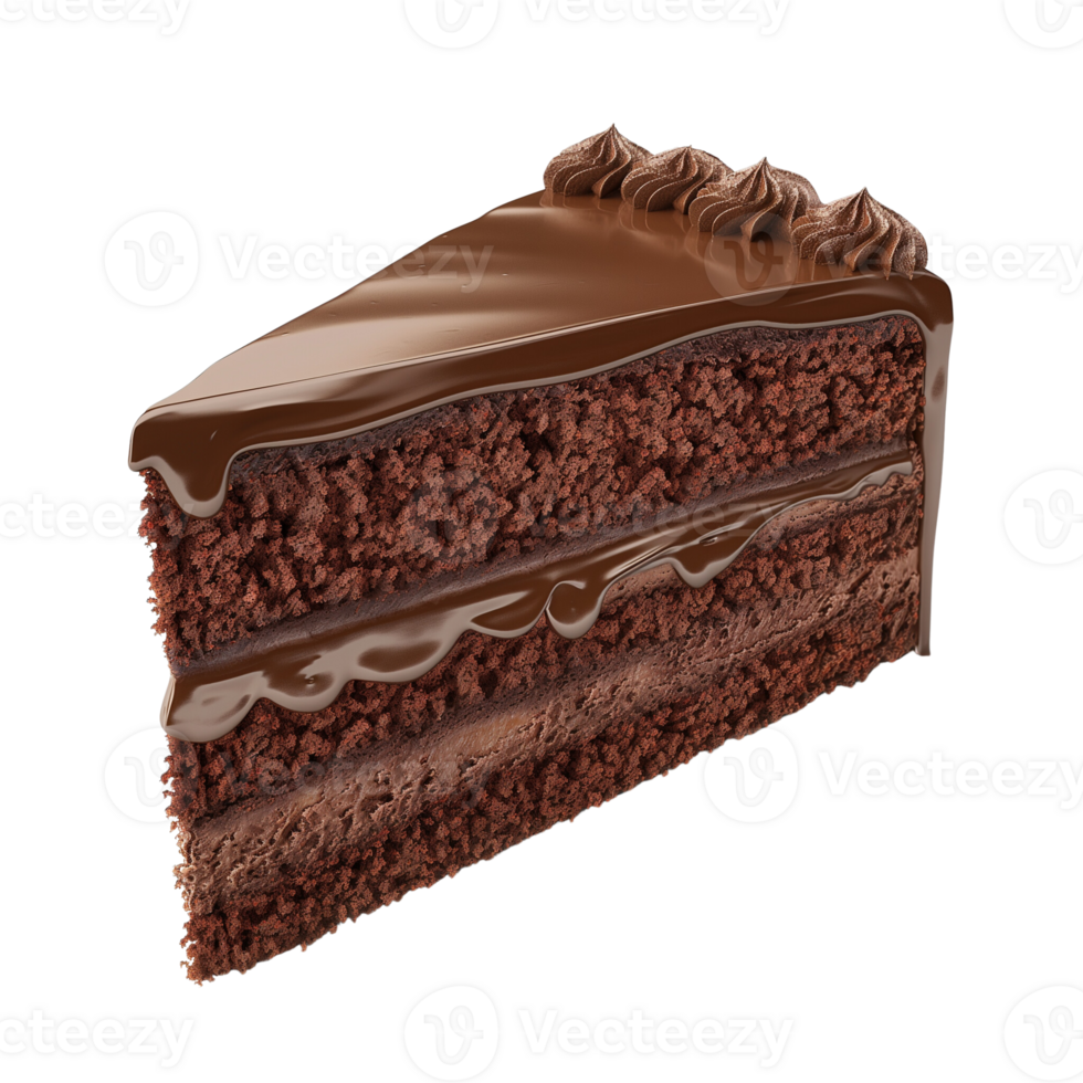 Slice of chocolate cake png