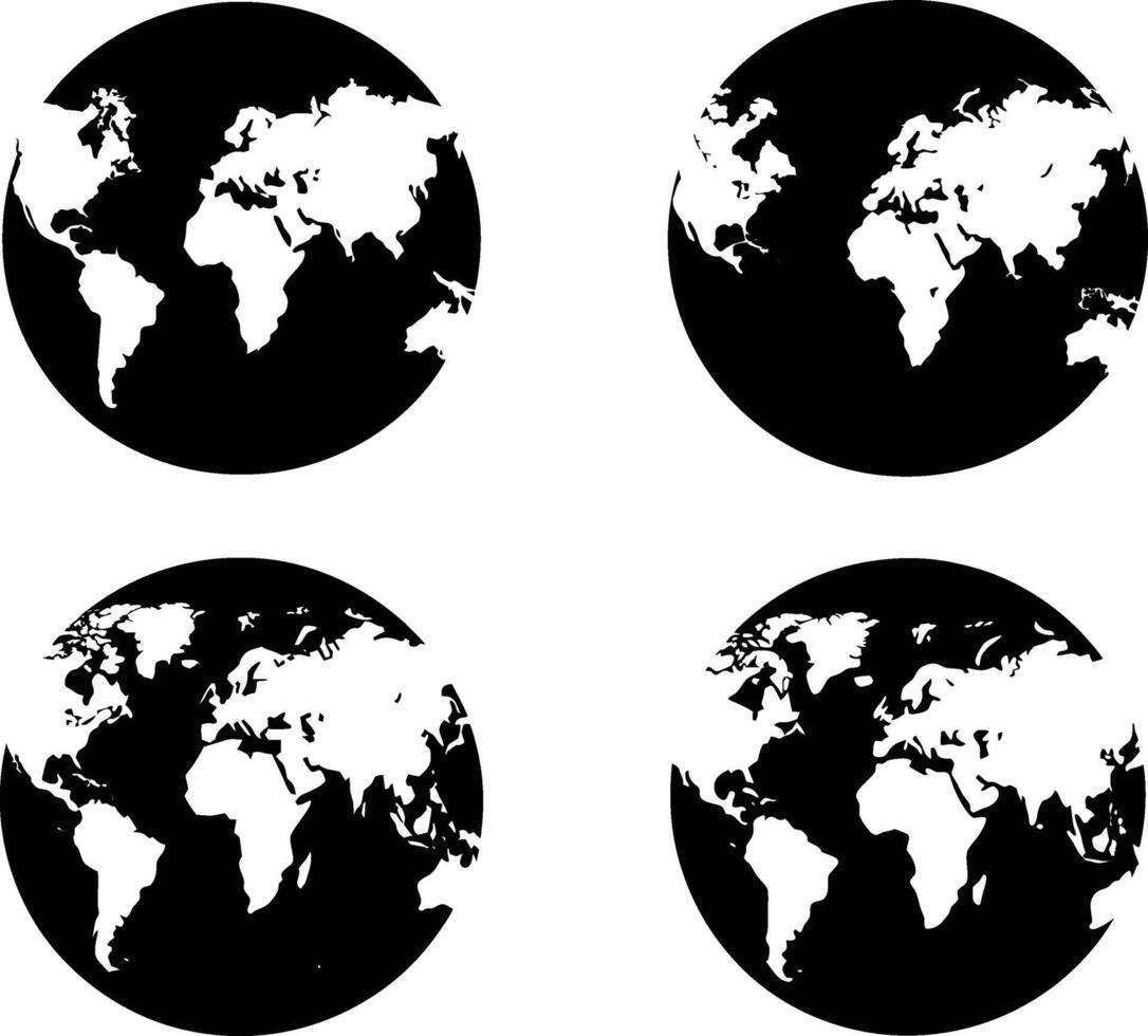 World map illustration, white background world map. vector