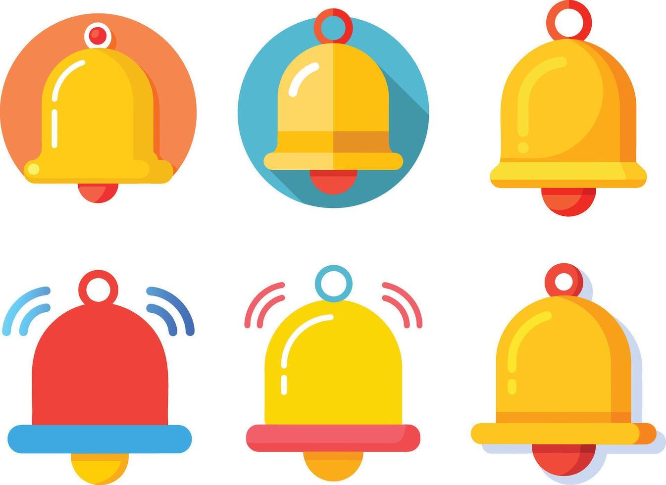 notification bell icon Illustration set for your design projects. vector