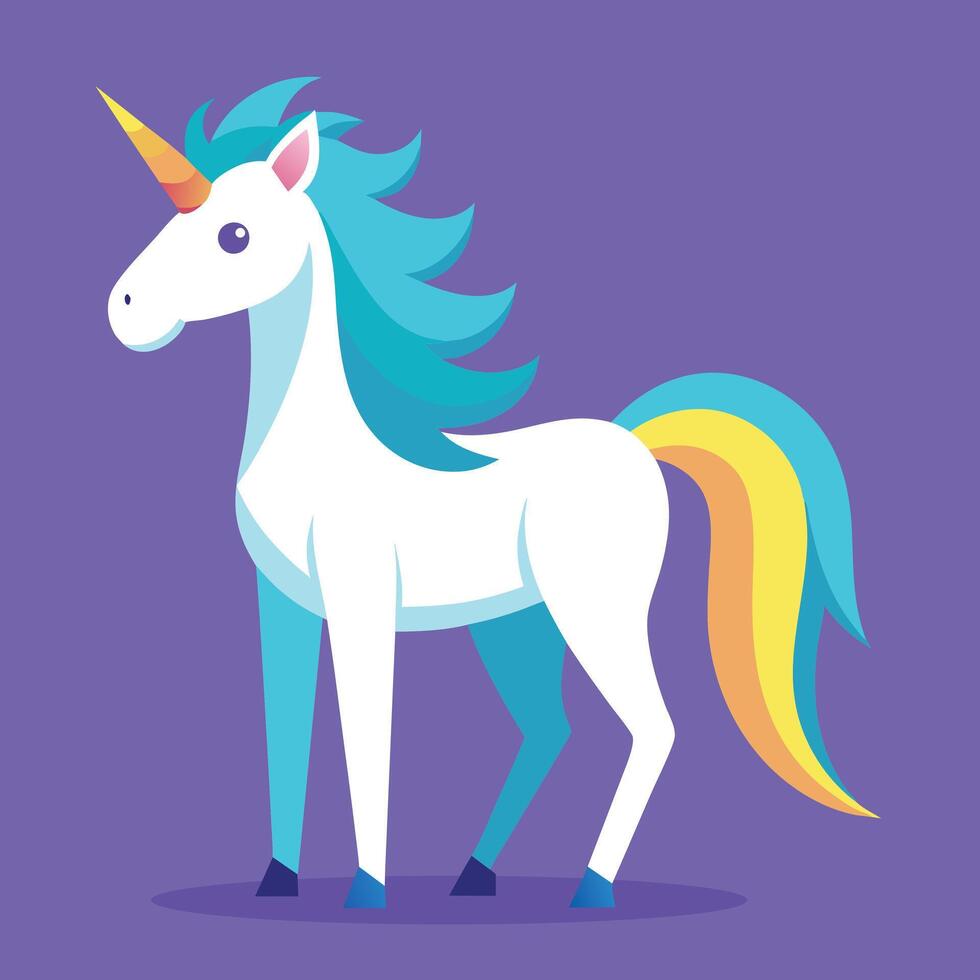 cute unicorn illustration art, enchanting unicorn. vector