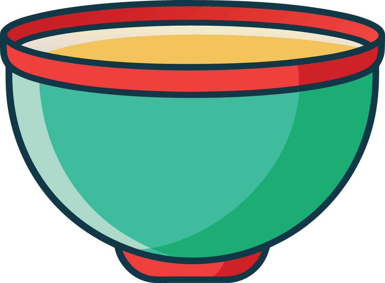 Kitchen minimalistic mixing bowl Illustration. vector