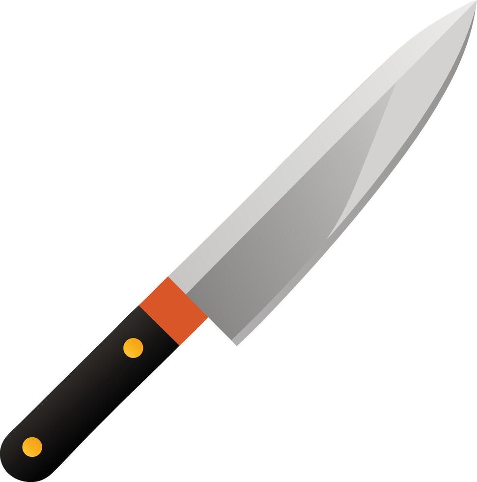 flat kitchen knife illustration. vector