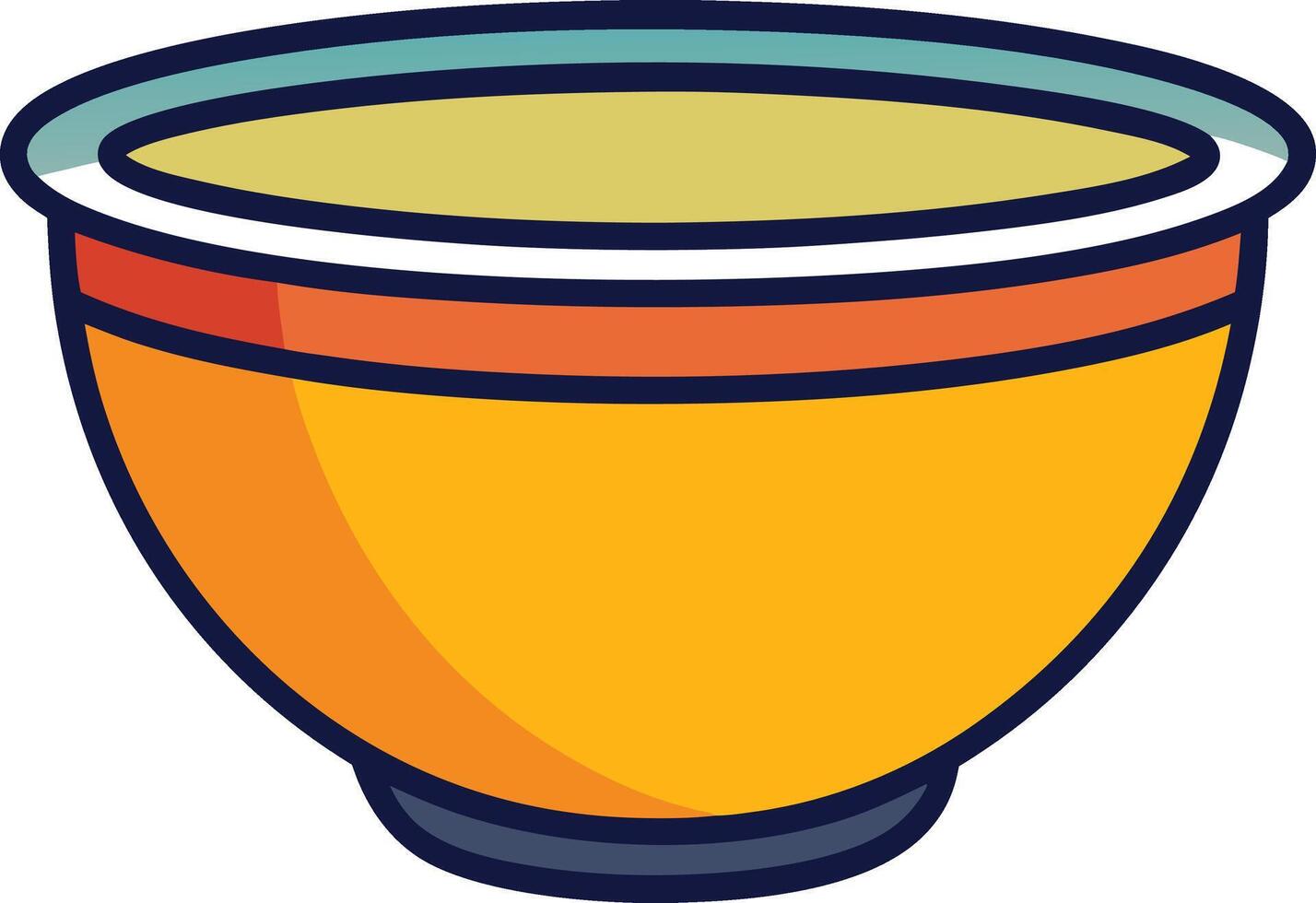 Kitchen minimalistic mixing bowl Illustration. vector