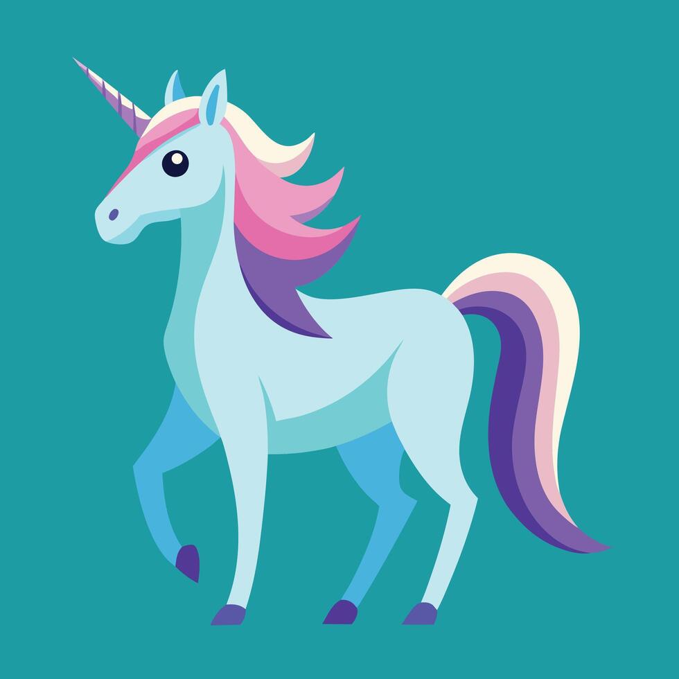 cute unicorn illustration art, enchanting unicorn. vector