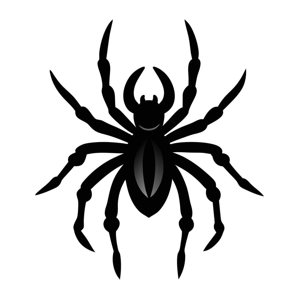 minimalist spider silhouette icons collection. vector