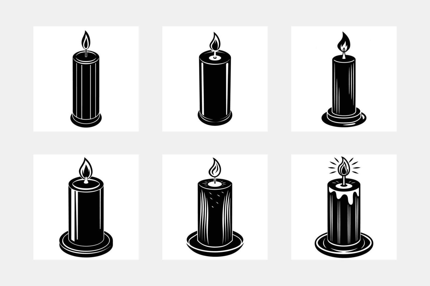 set of Candle vector