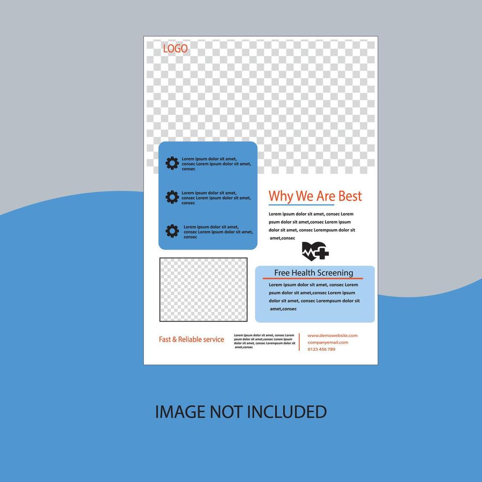 Creative minimal A4 single Sided FLYER Design template vector