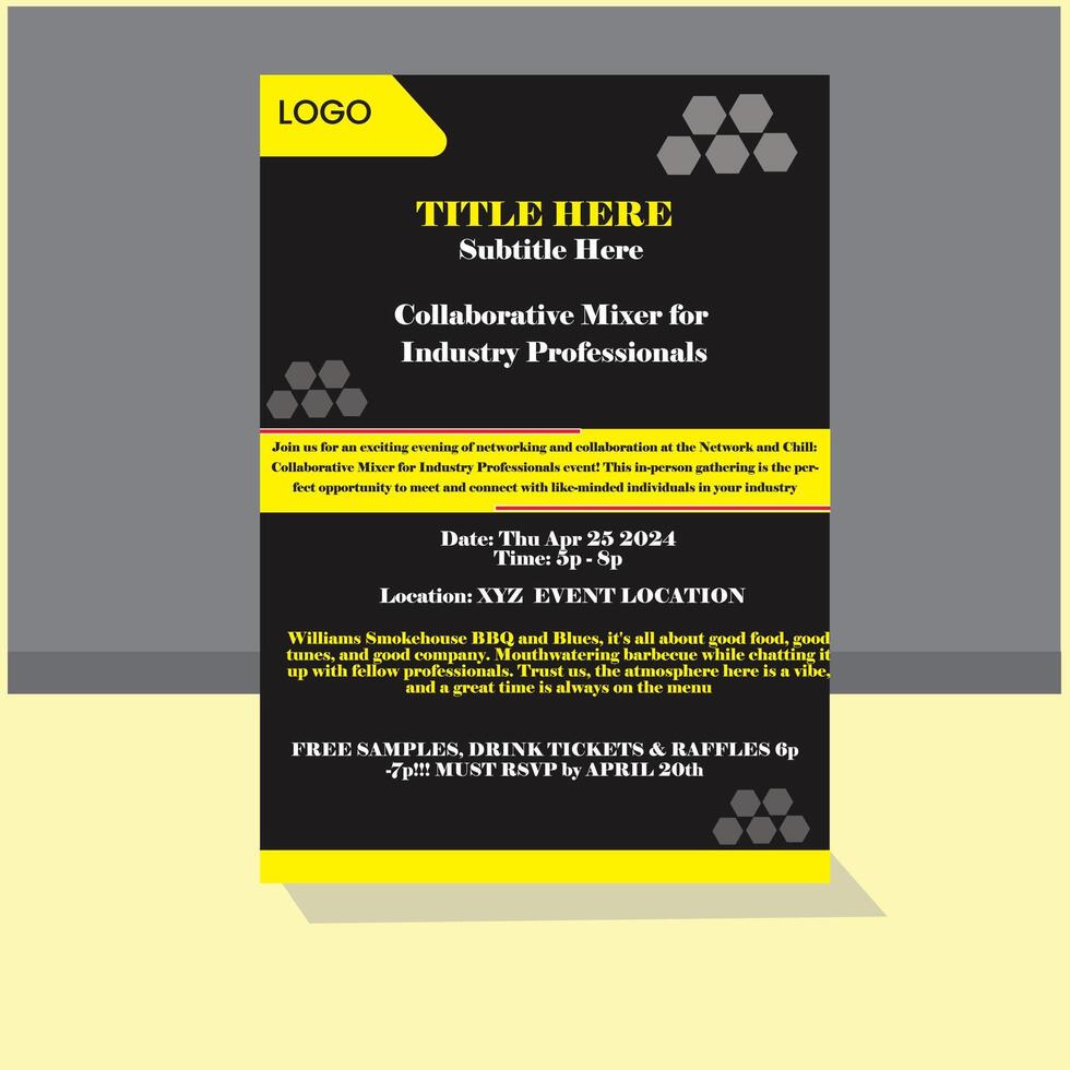 Digital Event flyer design template vector