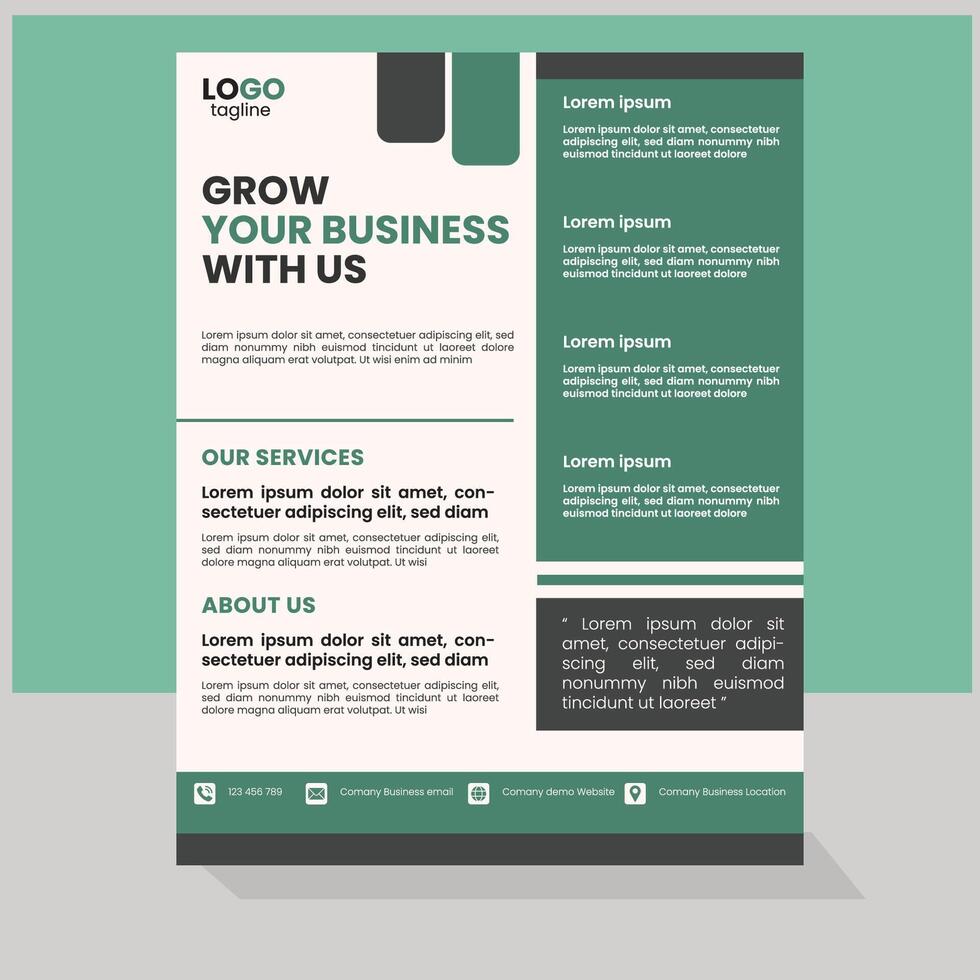 minimal Business flyer design template vector
