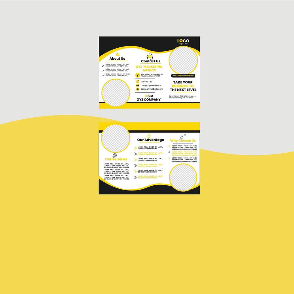 Creative minimal Business brochure design template vector