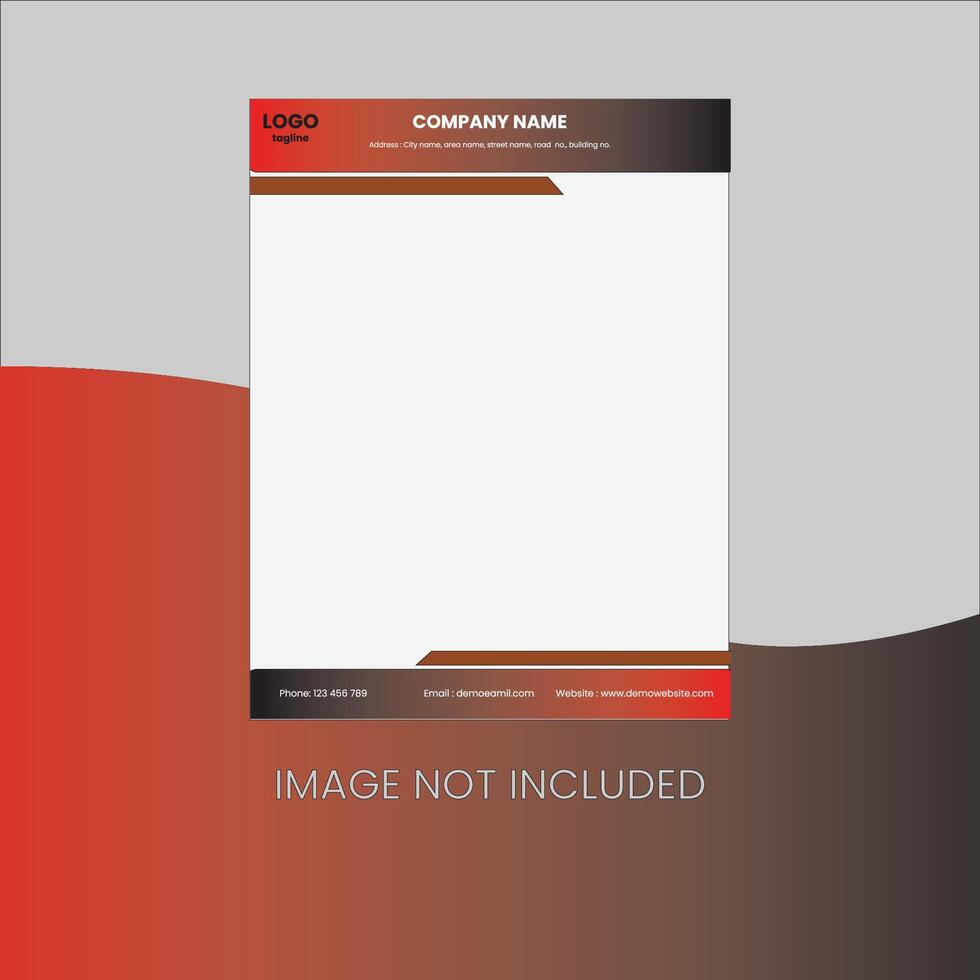 Minimal A4 SIZE LETTERHEAD DESIGN TEMPLATE vector