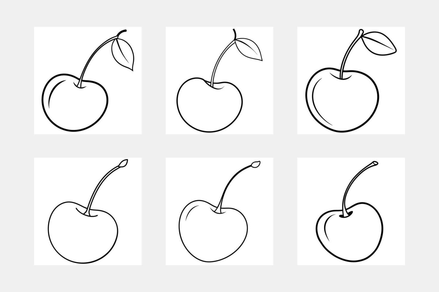 pear silhouette set vector
