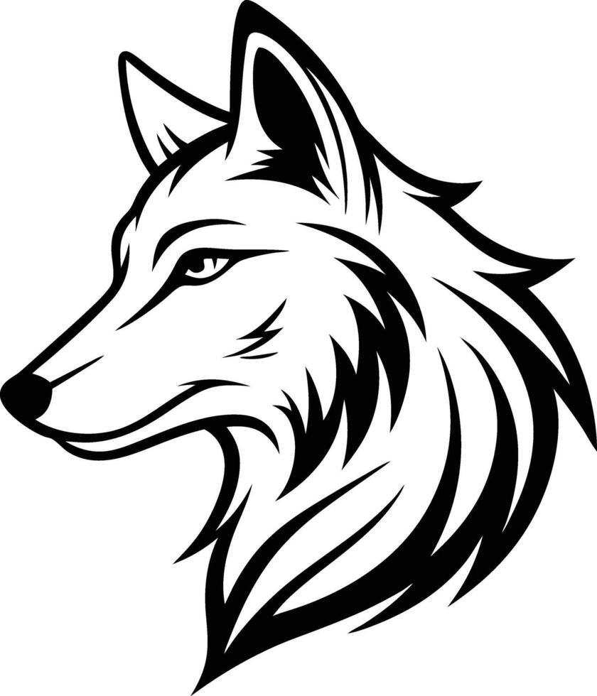 Wolf minimal illustration vector