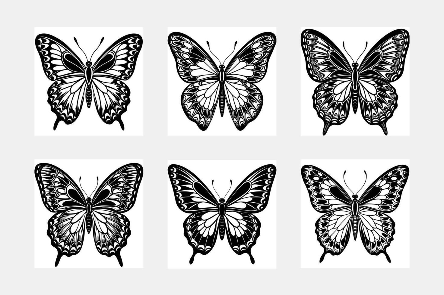 silhouette of butterfly vector