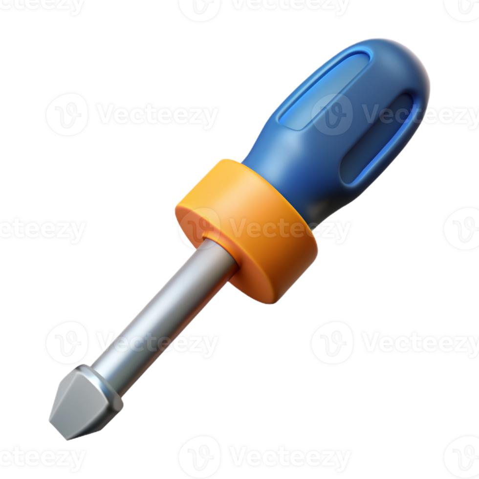 3d illustration of screwdriver png